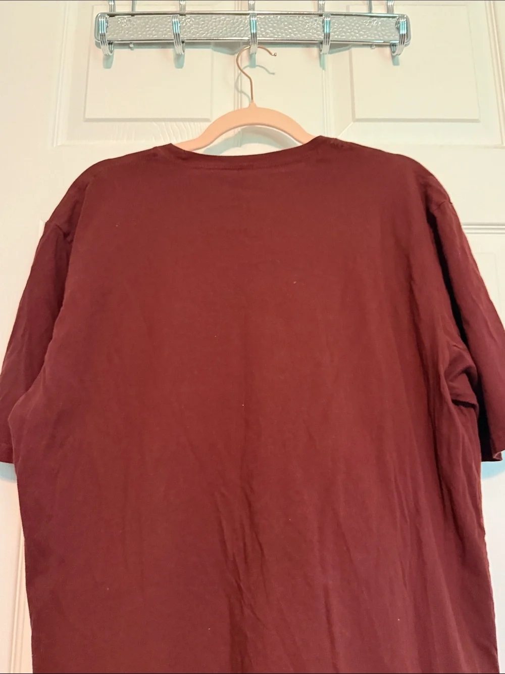 The North Face Men's Short Sleeve Tee in Deep Maroon with Camo Logo